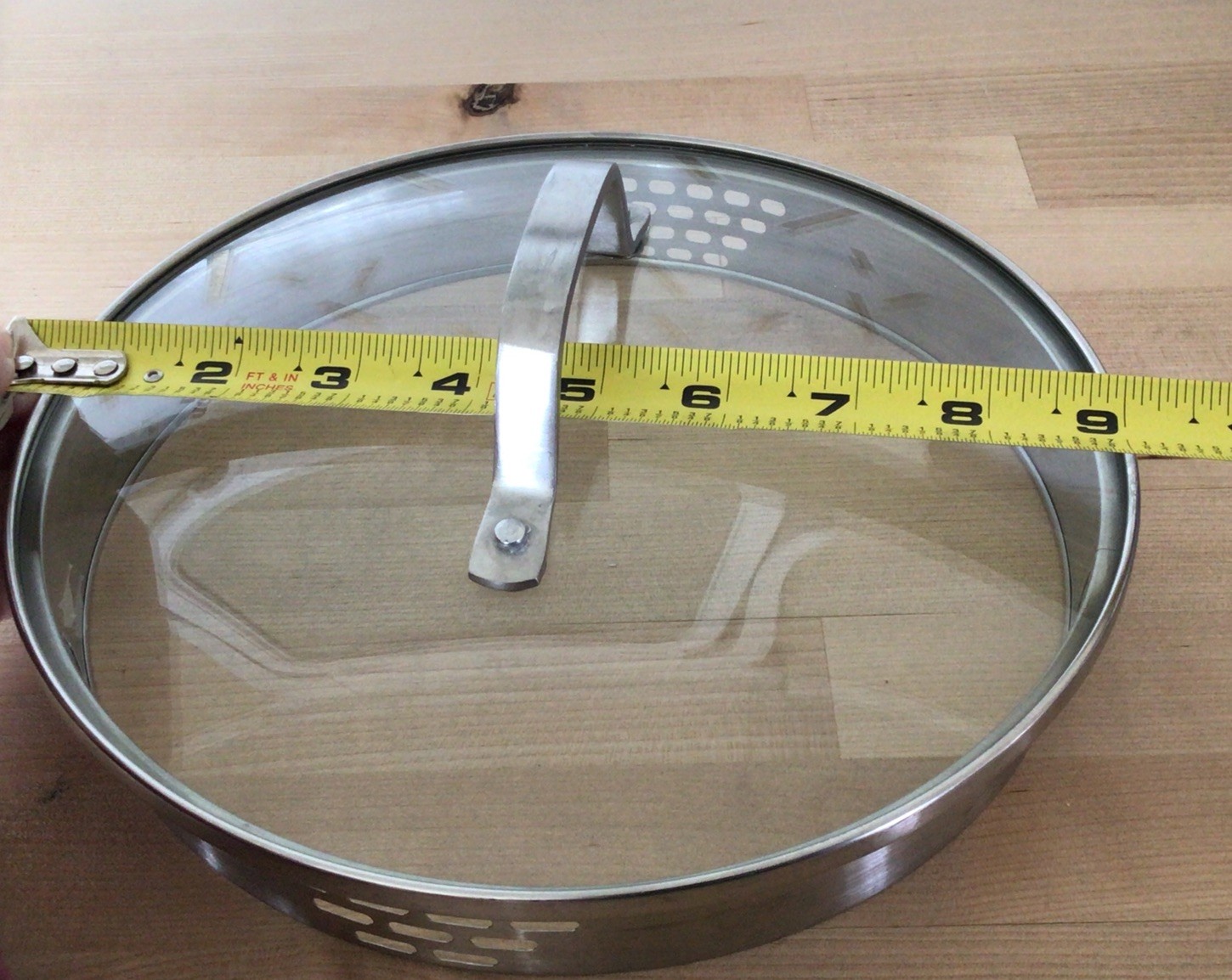 Calphalon 9” Strainer Lid only Glass Stainless Steel Replacement 8.5” Inner