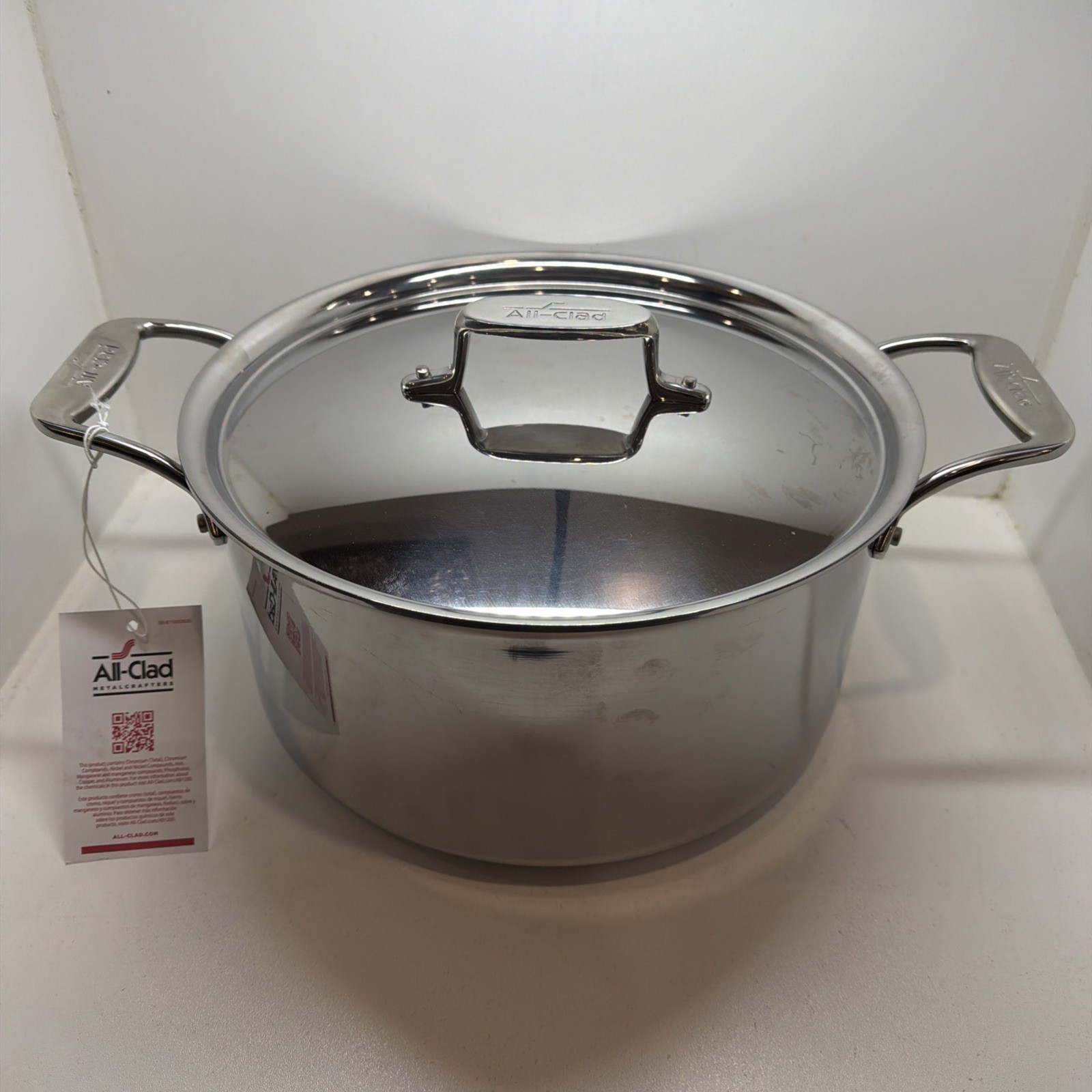 All Clad G5 Graphite Core 8 qt Polished 5-ply Stainless Steel Stockpot W/Lid NEW