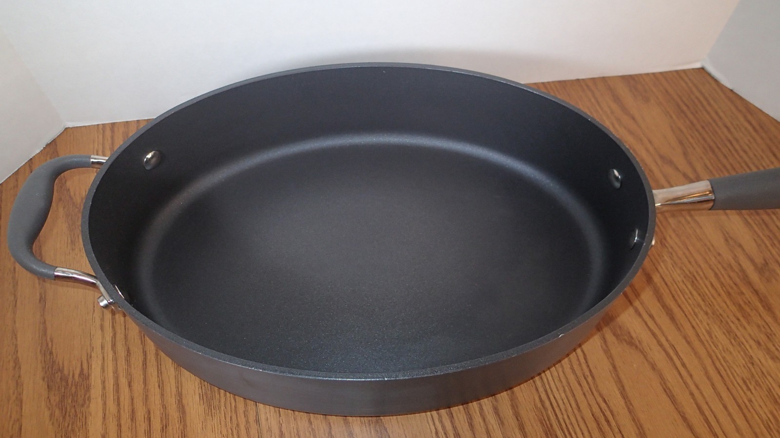 Anolon Advanced 5QT 4.7L Hard Anodized Non Stick Deep Oval Pan HELPER HANDLE LID