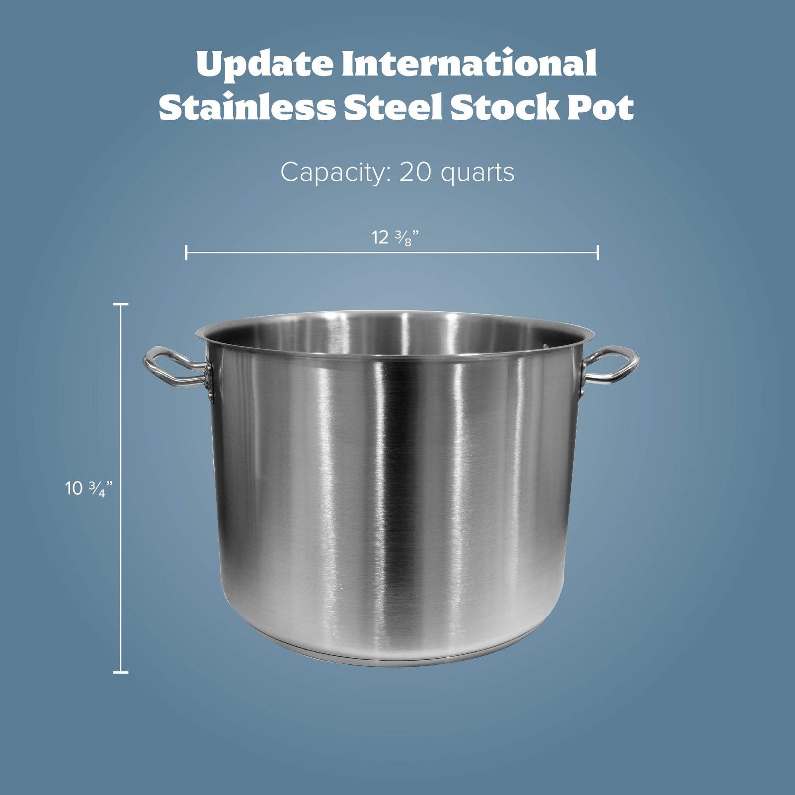 20 Qt Stainless Steel Stock Pot w/Cover