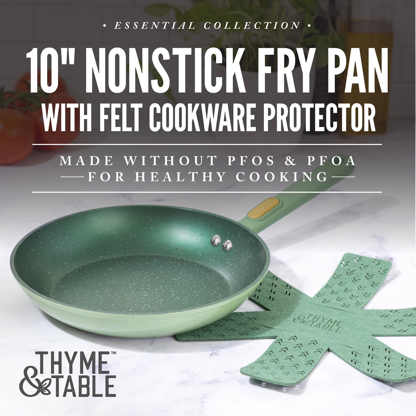 Thyme & Table Granite Collection 10″ Fry Pan Non-Stick – Green
