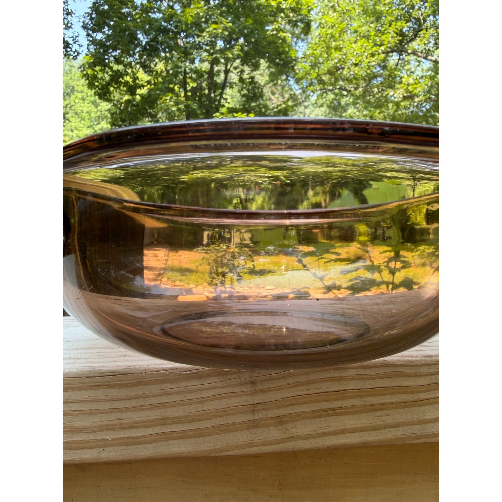 Vintage Pyrex Fireside Smoked Glass Mixing Bowl 024 2L | Brown Amber Glass Dish