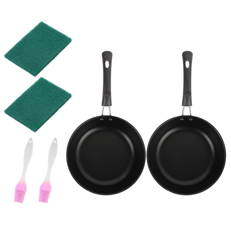 Double Mini Eggs Pans 12cm Nonstick Coated Induction Compatible Cooking Utensils