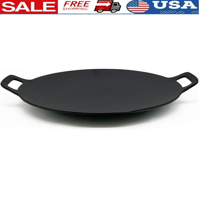 Cast Iron Korean BBQ Grill Pan Pre-Seasoned Gas Electric Induction Stovetop New