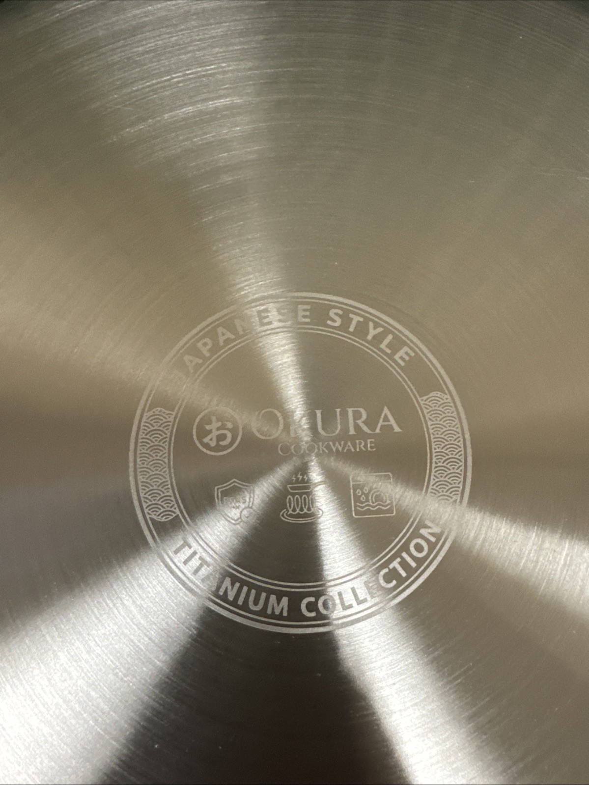 Okura Cookware Hand Hammered Premium Titanium Pan With Two Handles