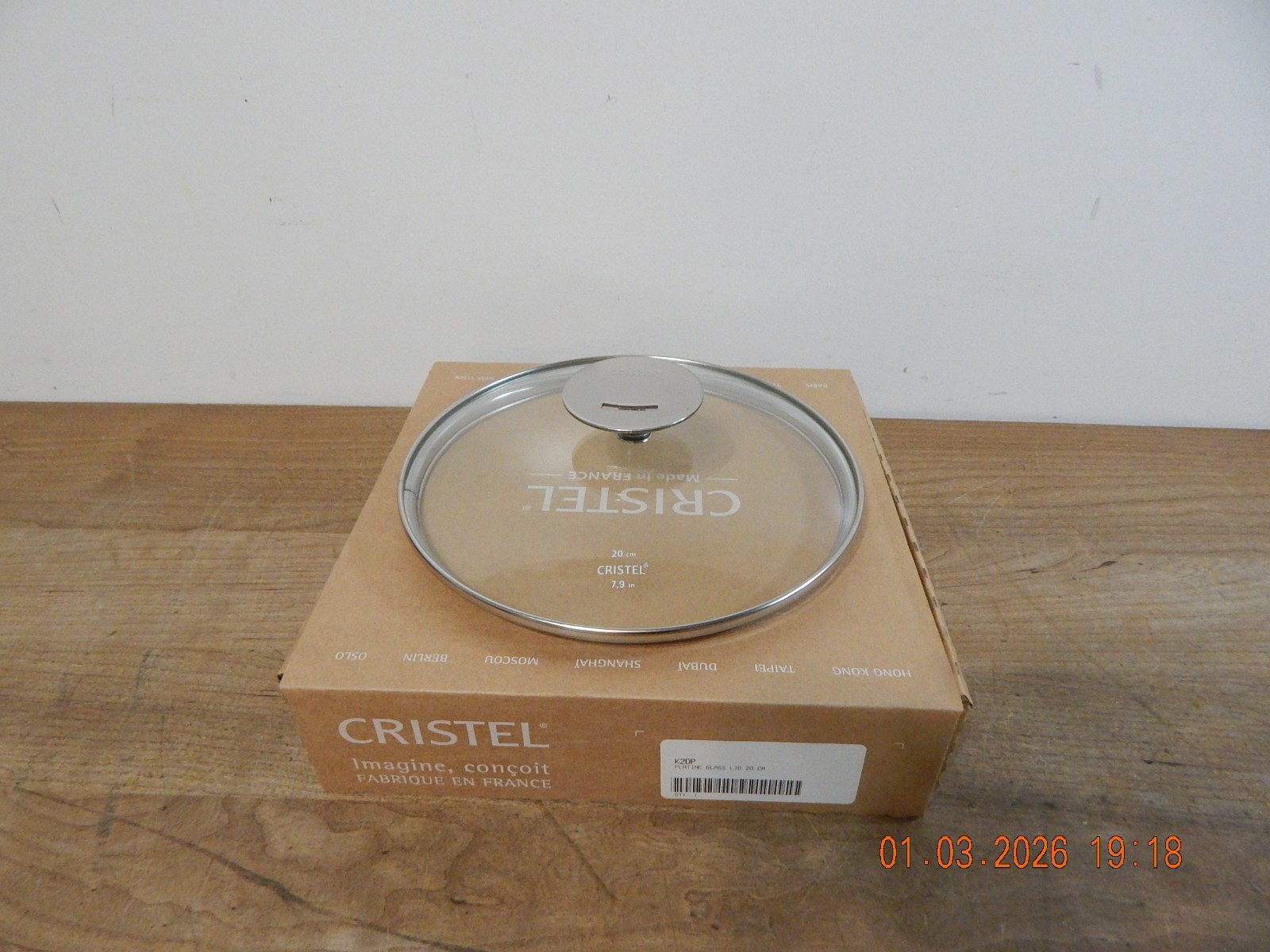CRISTEL REM DOME GLASS LID 20CM REPLACEMENT COVER K20P NEW