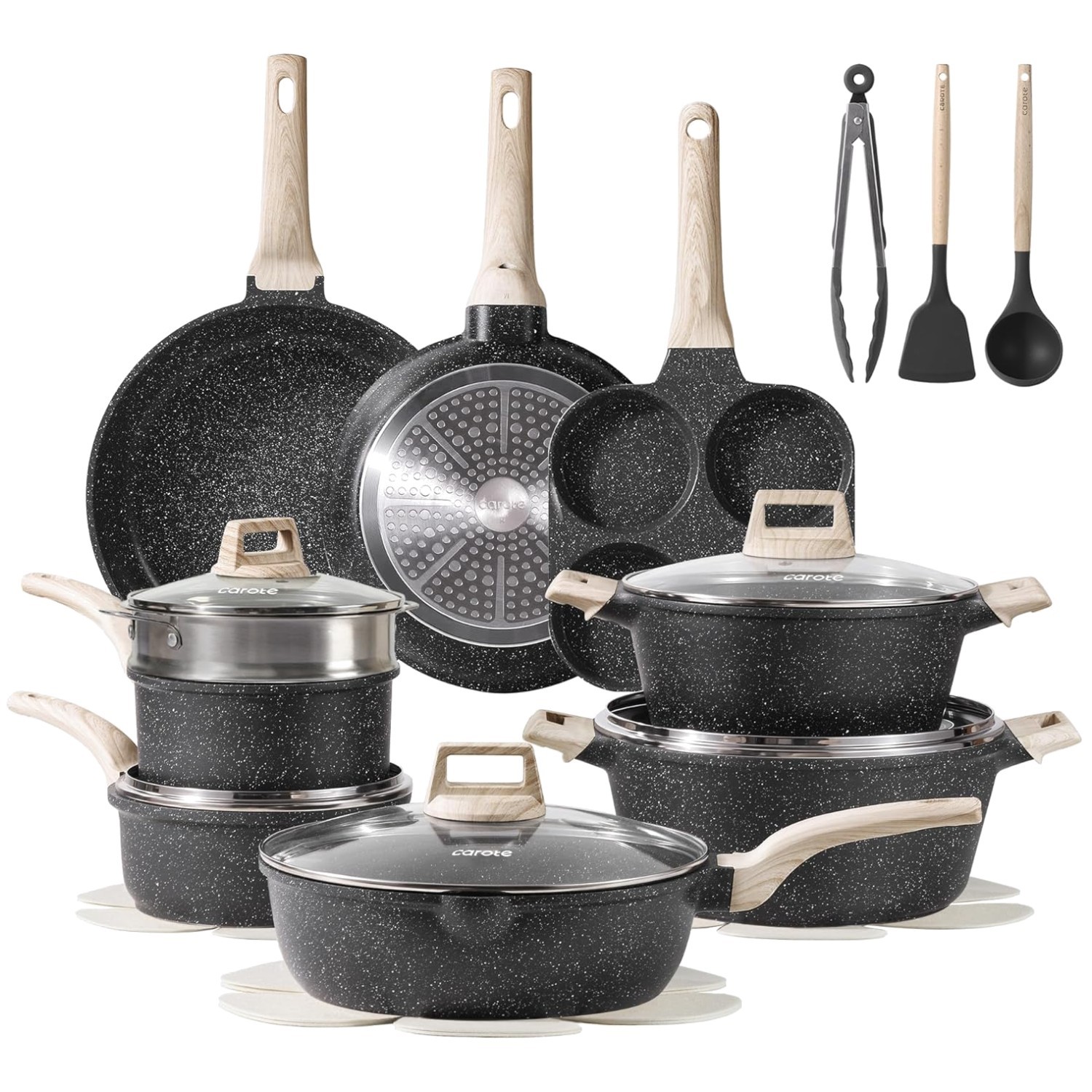21pcs Pots and Pans Set – Induction Compatible