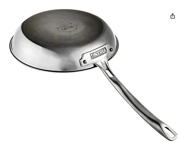 Viking 3 PLY 18/8 Stainless Steel 10″ Frying Pan Aluminum Core Dishwasher Safe