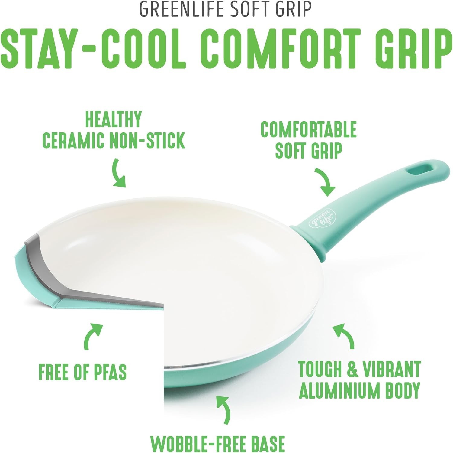 Professional Quality Non-Toxic Frying Pans Set – 7″ & 10″ with Stay-Cool Handles