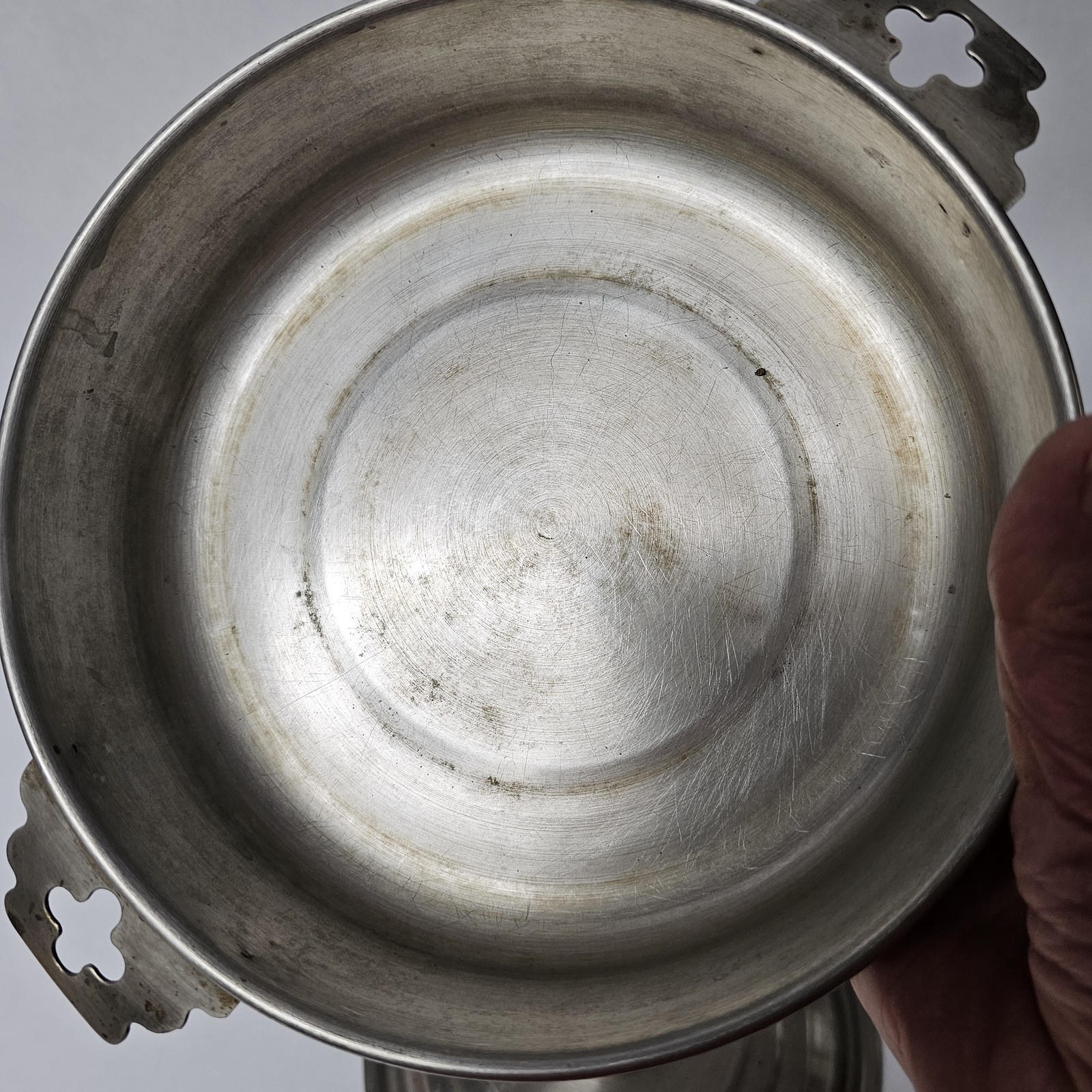 Vintage Aluminum Casserole Pan Pot Dish w/ Lid & Handles – 8″ Diameter