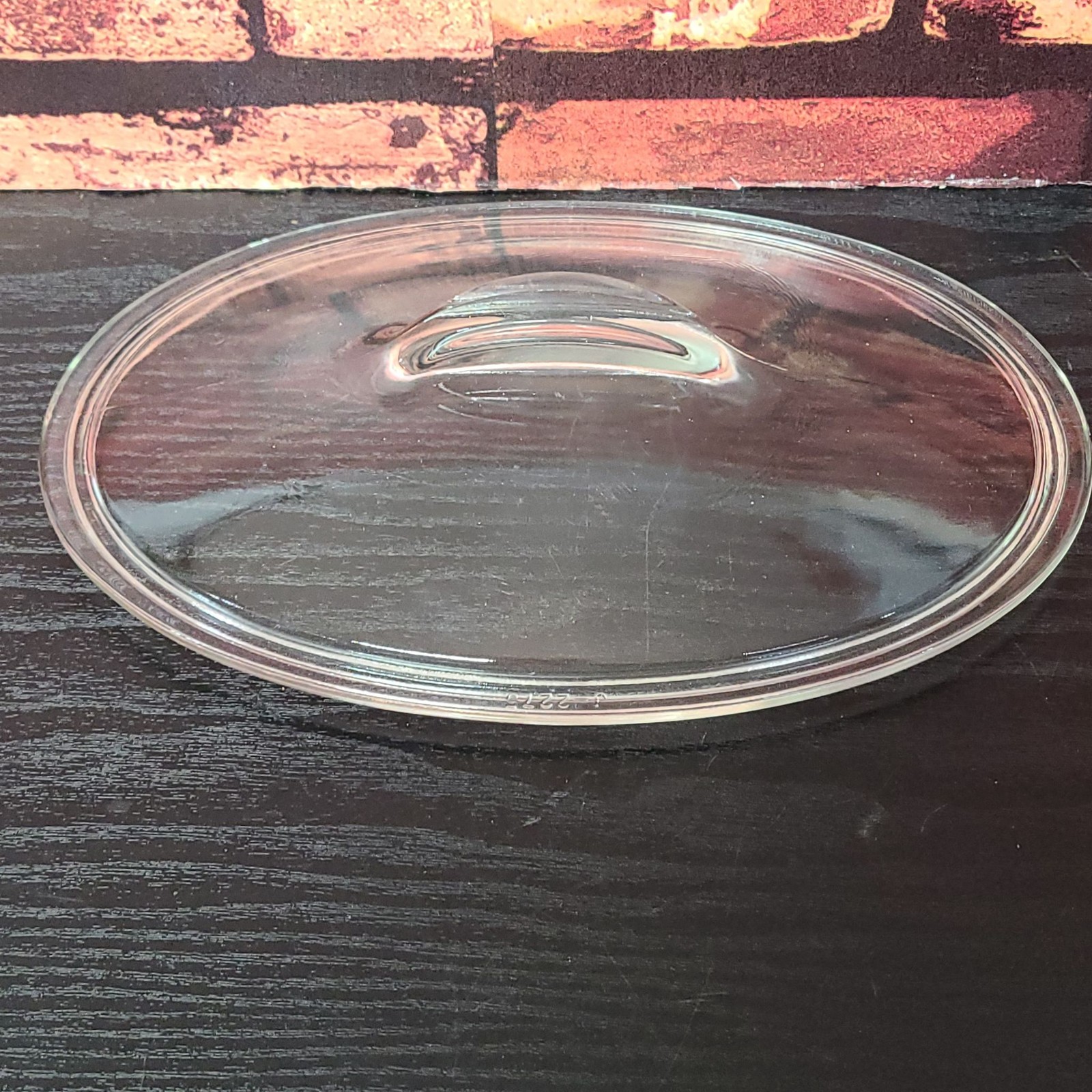 Glasbake Clear Glass J-2275 1 Qt. Oval Lid ONLY With Handle 9 x 6