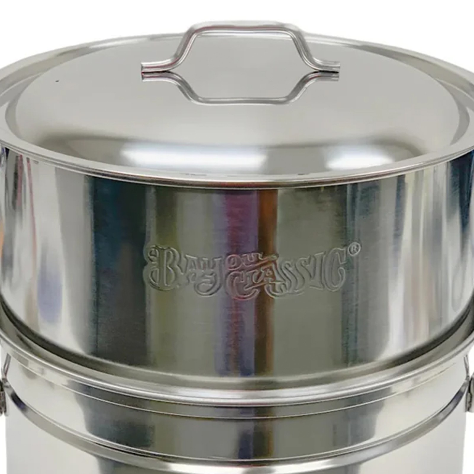 Bayou Classic Stainless Oyster Steamer, Large Seafood Vegetable Steaming Pot Lid