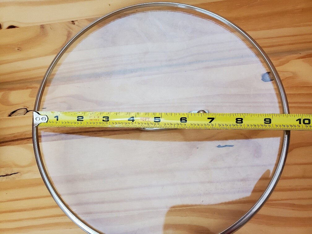 Glass Pot / Pan LID Replacement 10 1/8″ Outer Diameter (9 5/8″ Inner) / Lid Only