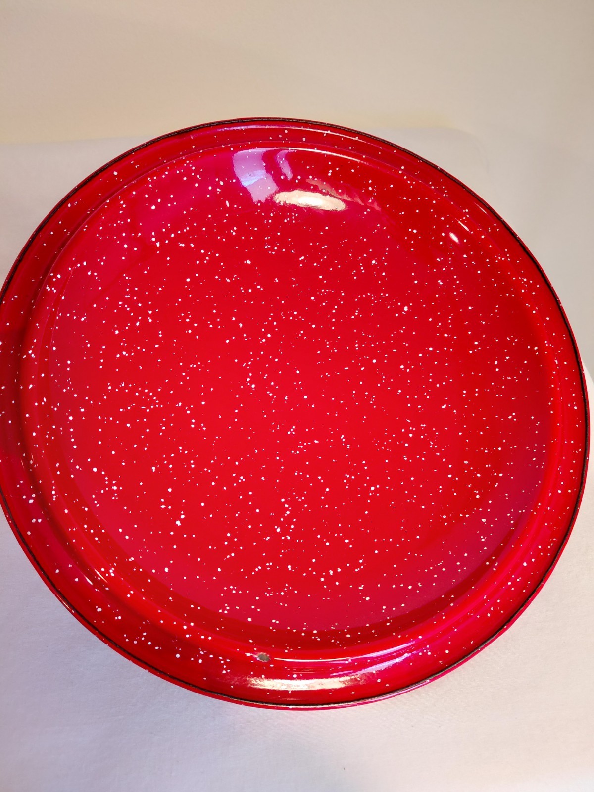 Red Enamel Stockpot with Lid, 9 Inch Diameter x 9 Inch Height, Double Handle 6QT