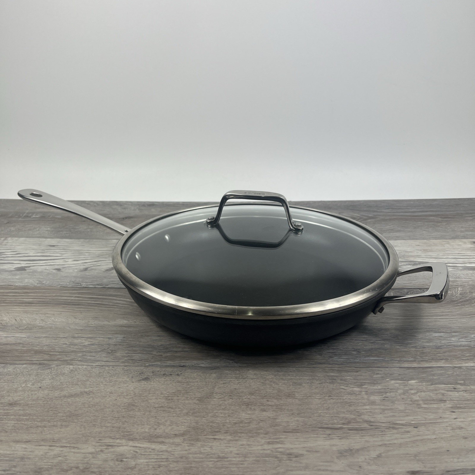 All-Clad Anodized Non Stick 12 inch Fry Pan With Glass Lid 30cm HA1