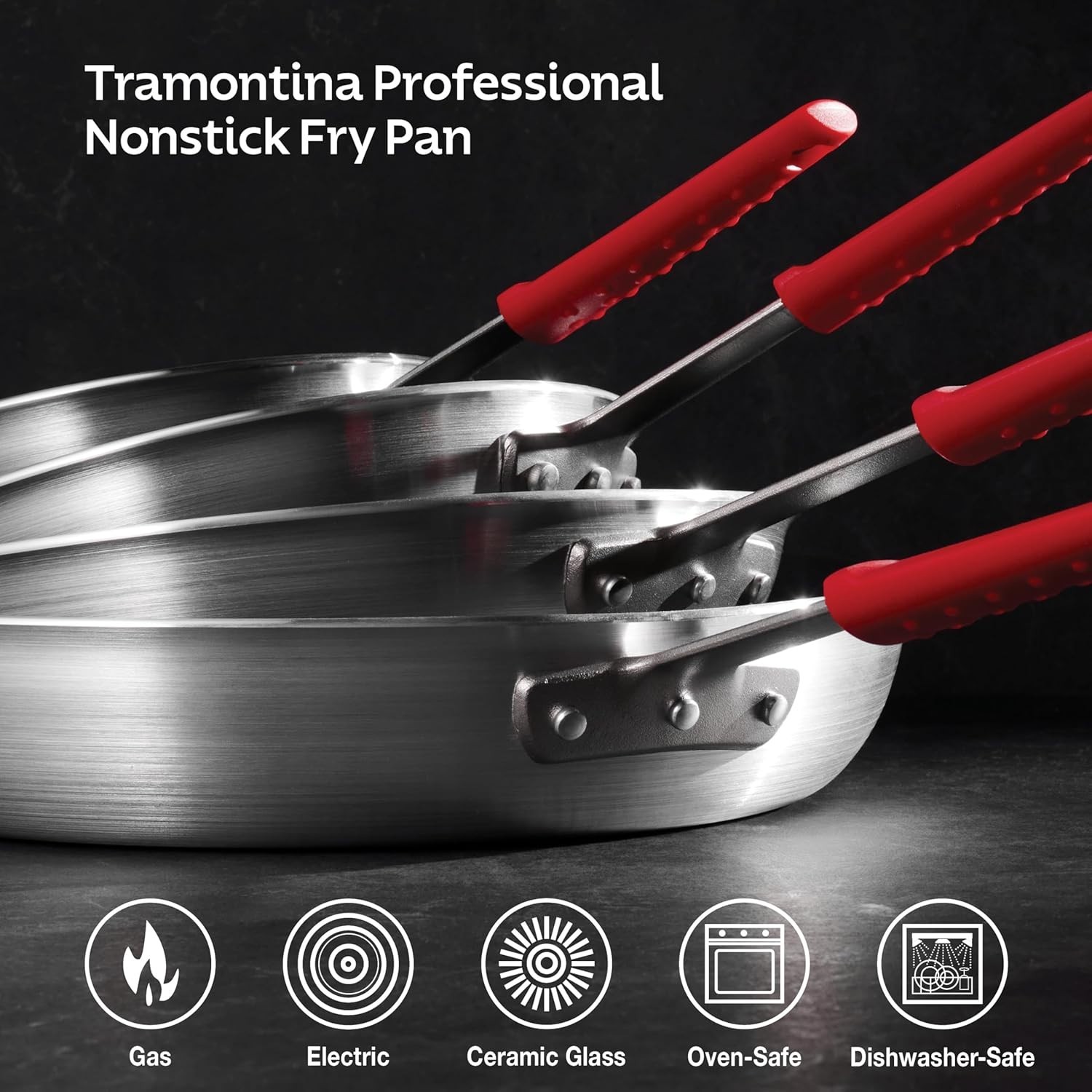 Professional 14-Inch Non Stick Extra Large Frying Pan, Heavy-Gauge Aluminum S…