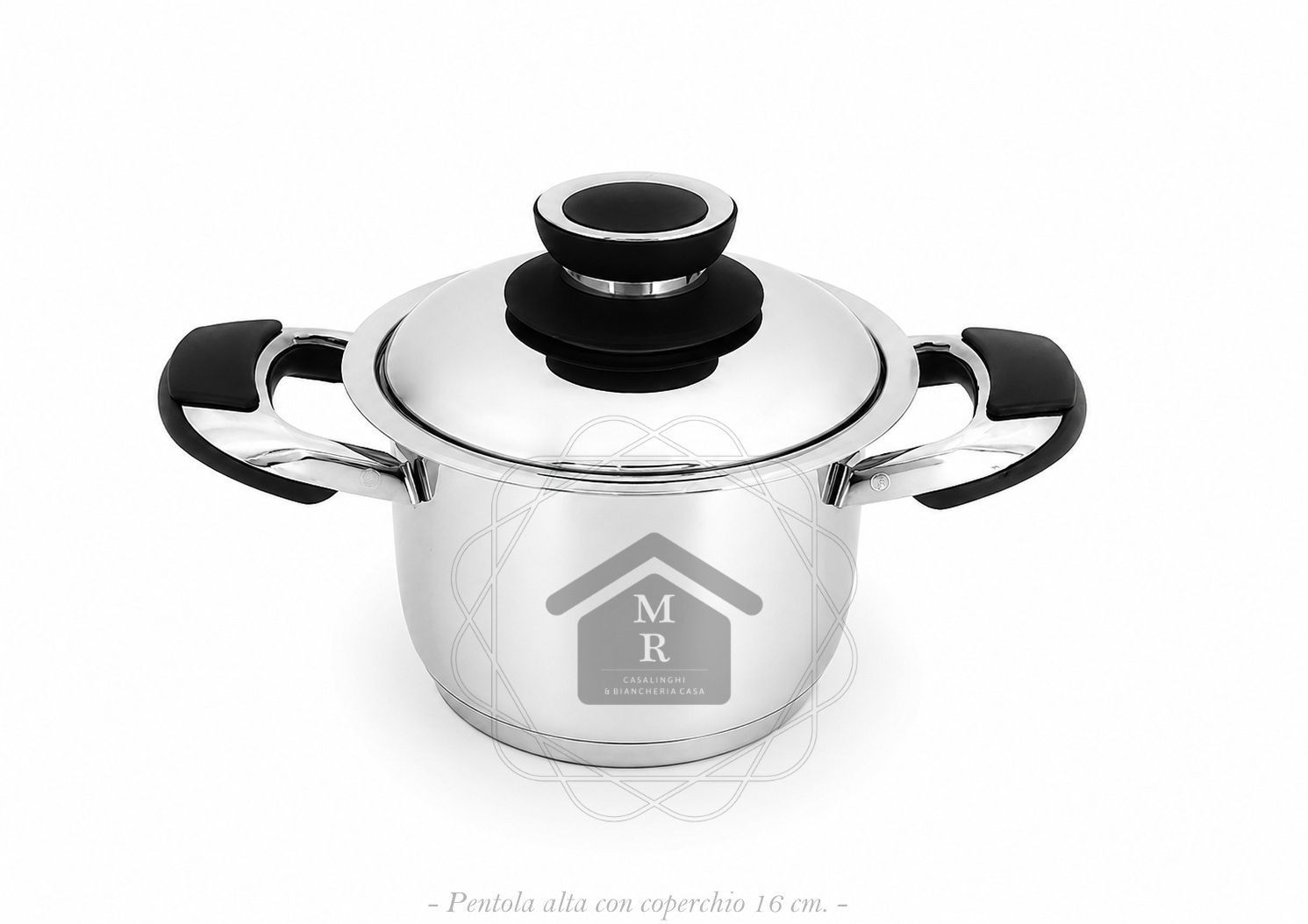 Master Officine Prandelli 18/10 Stainless Steel Lid Tall Pot