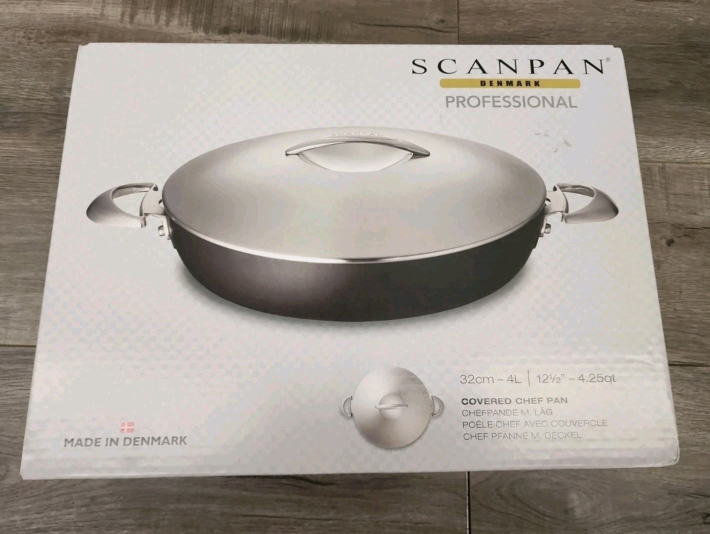 Scanpan Professional 12.5″ – 4.25 Qt. Covered Chef Pan Denmark New 🔥