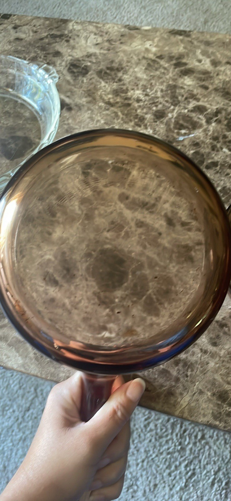 4 piece Pyrex Visions Glass 7in Skillet w Lid, 1.5 liter pot 9.5in pie plate