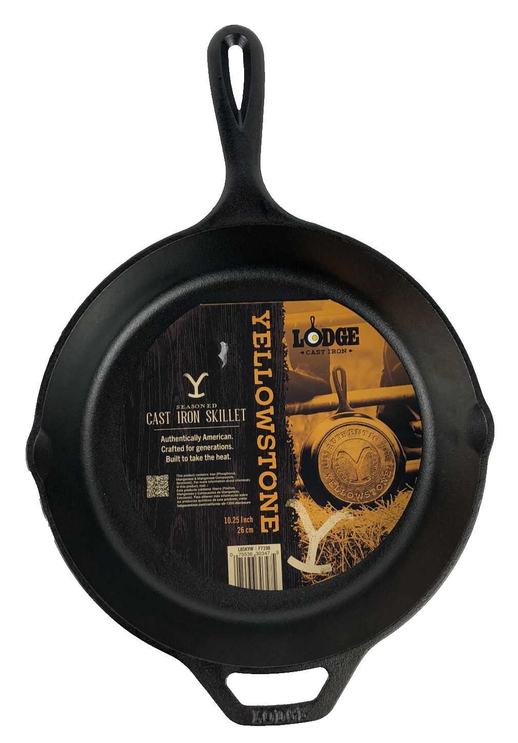 Lodge Yellowstone Cast Iron Skillet 10.25 in. Y design Made in USA