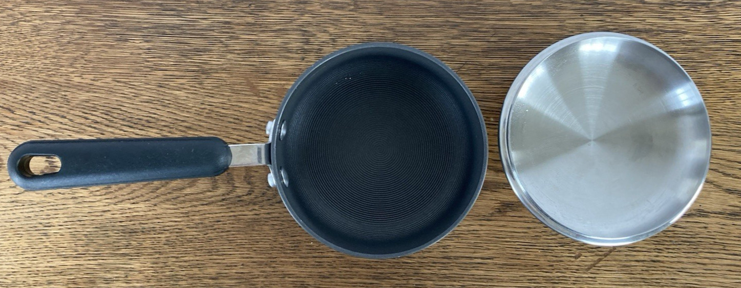 Meyer Circulon 1 QT/0.9L Hi-Low System Anodized Saucepan w/ Chrome Lid EUC