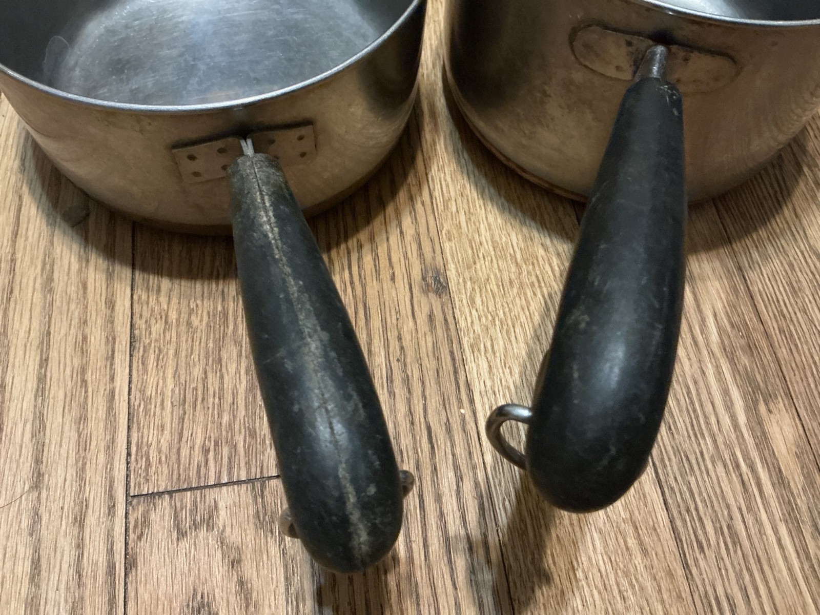 Stainless steel – copper clad cook pans, 6-1/4″, lot of 2
