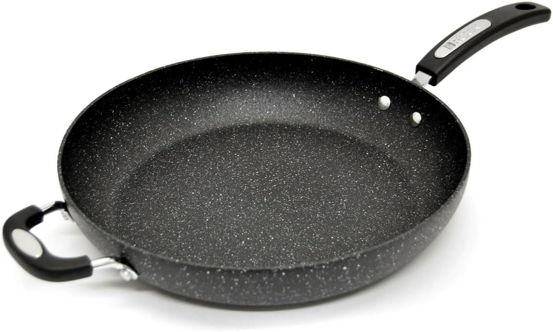 The Rock Classic 12.5″ (32cm) Non-Stick Deep Fry Pan with Helper Handle –