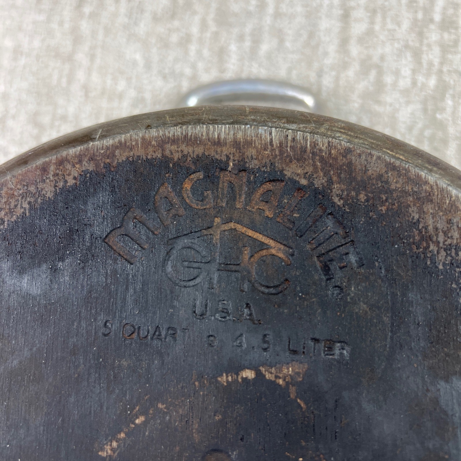 Magnalite GHC Dutch Oven 5 Quart Dark Gray Hard Anodized Cast Aluminum USA Made