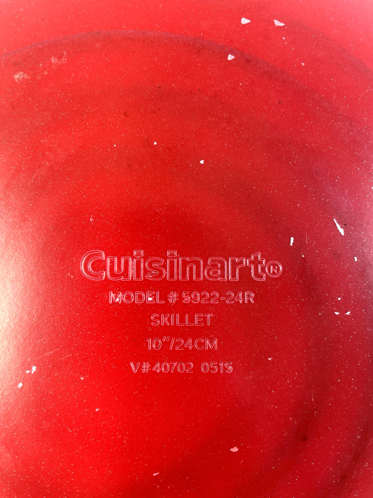 Cuisinart Skillet 10″ Non Stick White & Red – Model# 5922-24R Pan