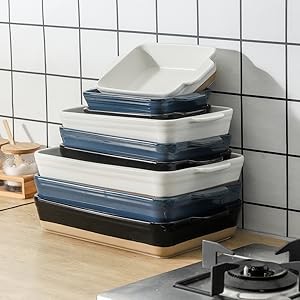 Baking Dish Set, 9×13 Baking Dish, Lar Casserole Dish Set, Ceric