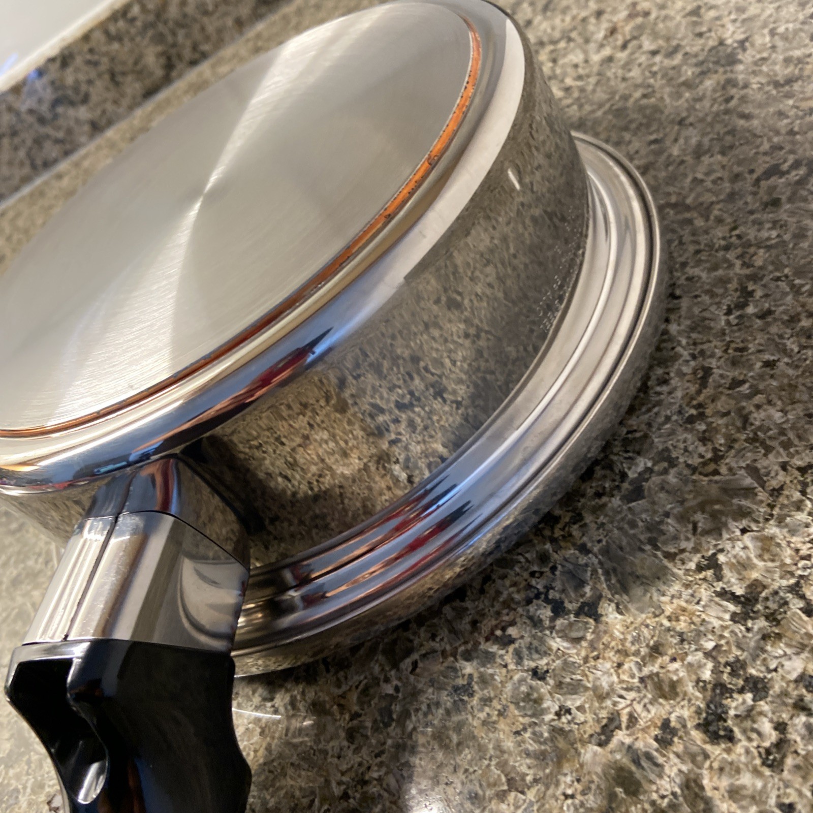 Royal Prestige 7 Ply SS Titanium Silver Alloy Copper 1 Qt Sauce Pan 7.5” W/ Lid