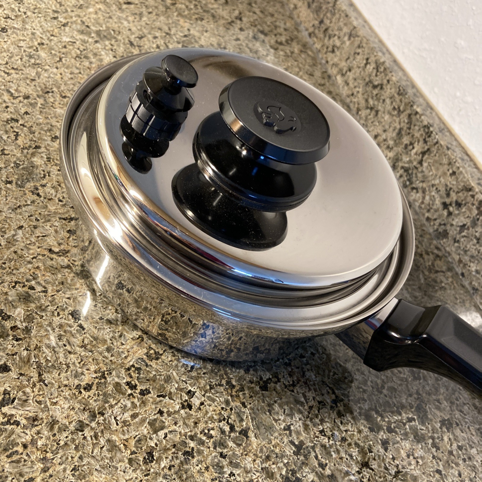 Royal Prestige 7 Ply SS Titanium Silver Alloy Copper 1 Qt Sauce Pan 7.5” W/ Lid