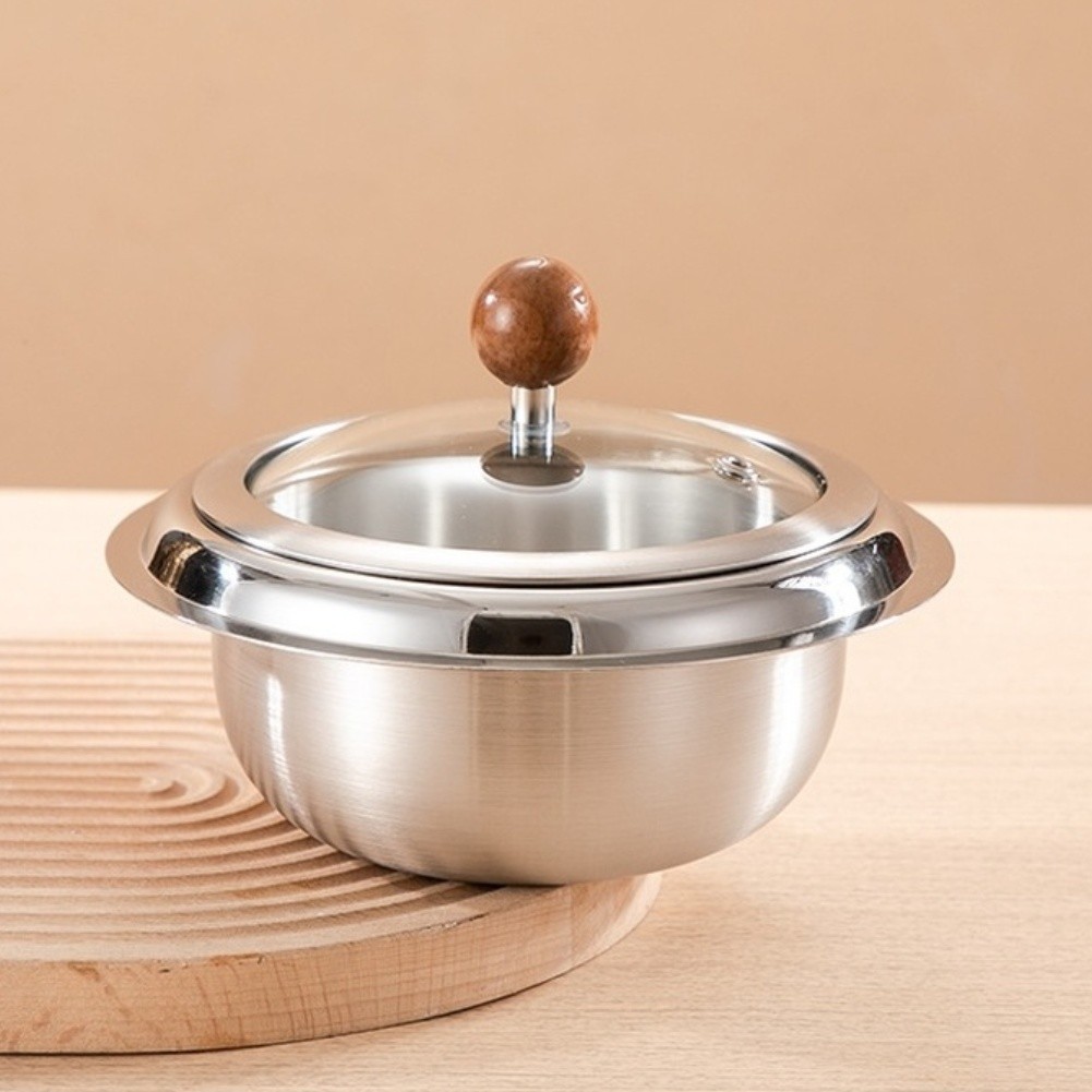 For Induction Use 304 Stainless Steel Mixing Pot for Korean Bibimbap and Salads