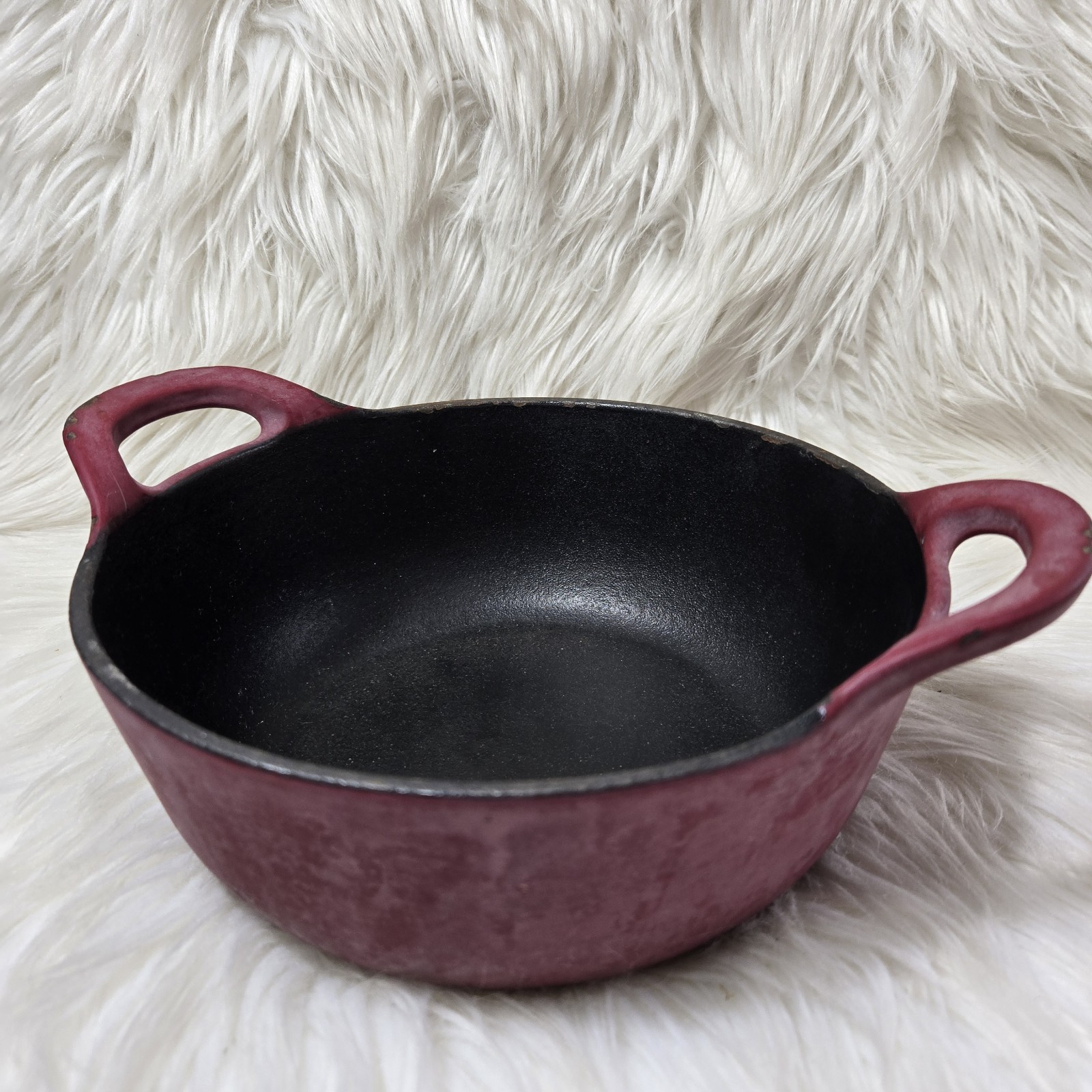 Hell’s Kitchen Balti Handled Dish Cast Iron Red Enamel 1.75 Quart Oven Safe