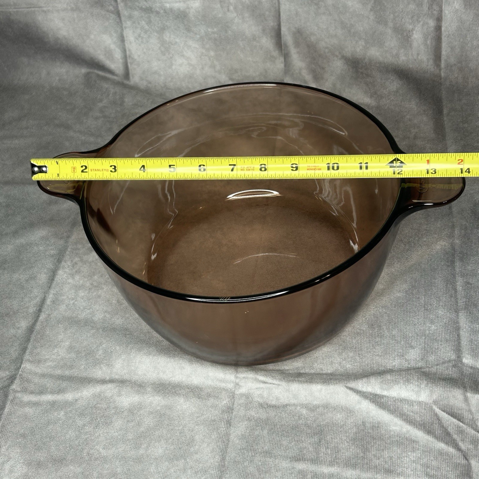 Corning Ware Vision Amber Glass Dutch Oven Stock Pot 4.5L With Pyrex Lid USA