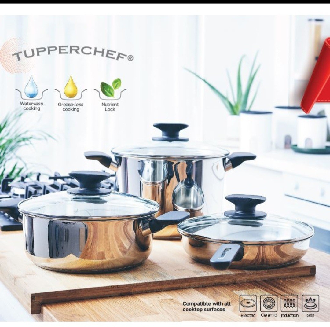 NEW IN BOX Tupperware Daily Universal Cookware Set of 3