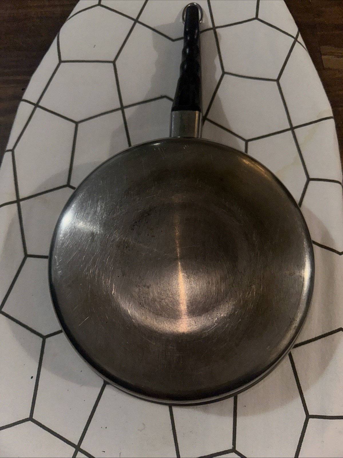 Lustre Craft 18-8 3 Ply Stainless Steel 9 1/2″ skillet fry pan No Lid EUC
