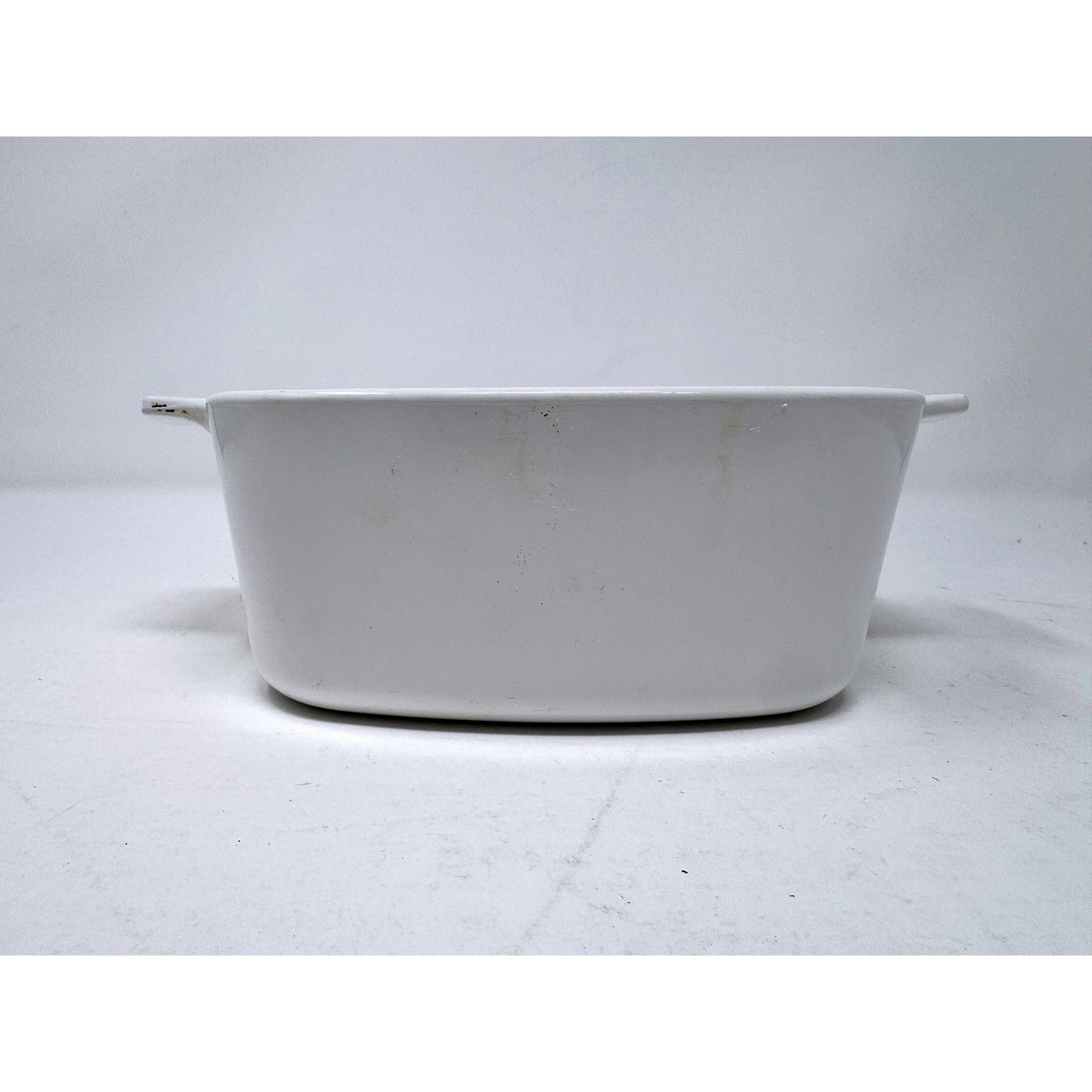 Corning Ware Just White Square Casserole Dish Vintage Pyroceram + Handles No Lid
