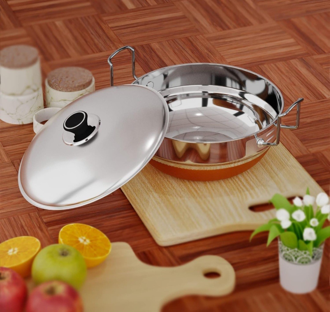 Stainless Steel Dhokla Steamer Steam Idli Maker 14 Pieces, Copper us