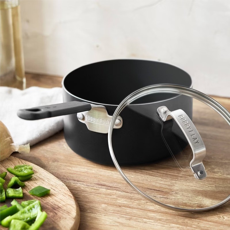 2.54qt Ceramic Nonstick Aluminum Sauce Pan with Lid