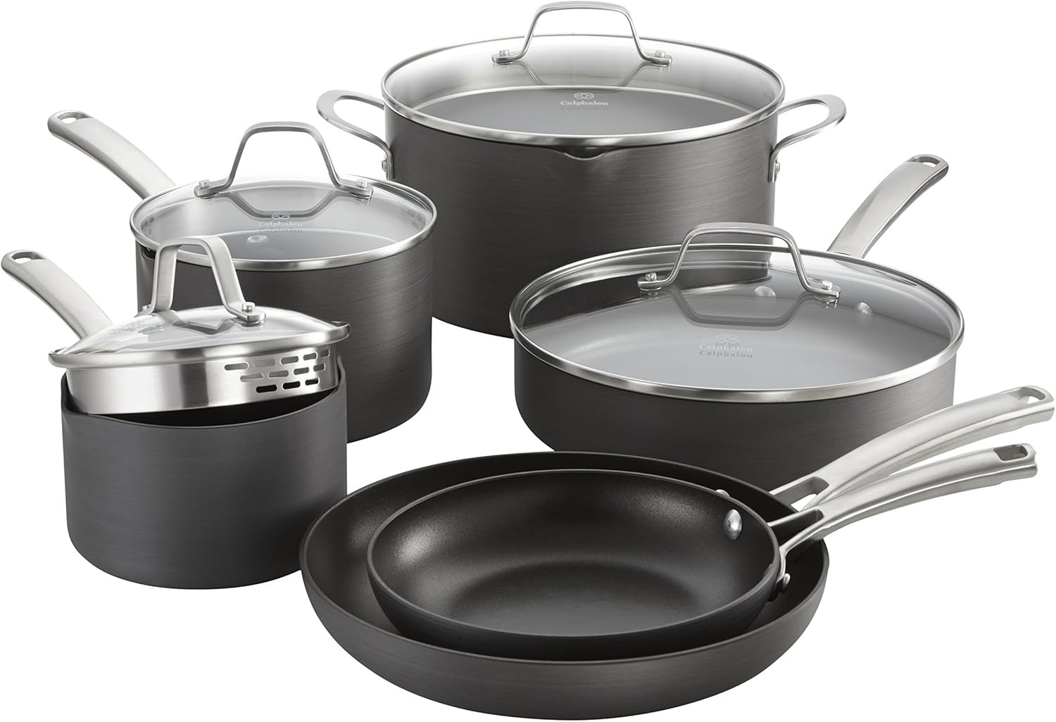Classic 10-Piece Nonstick Cookware Set – Grey