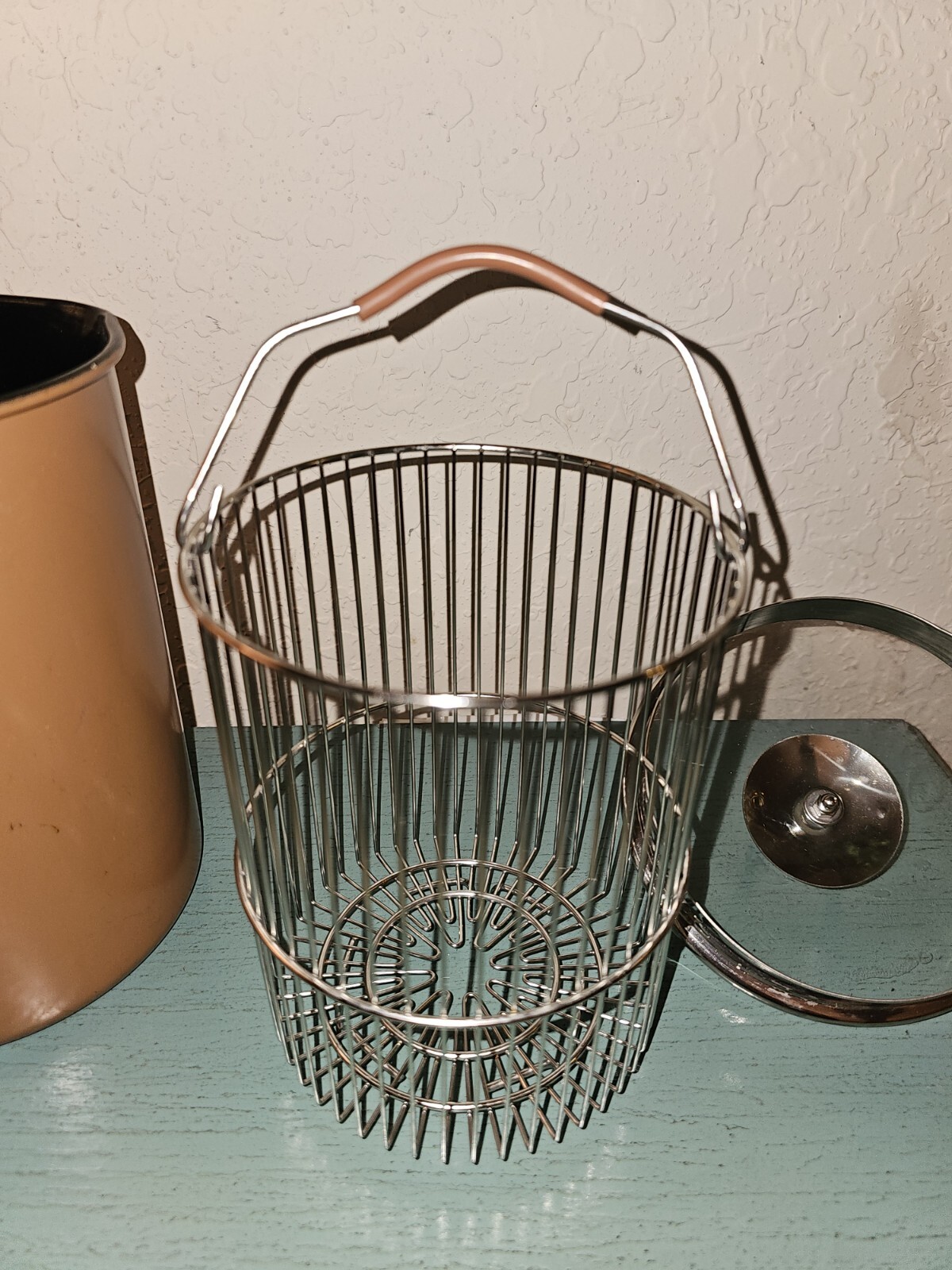 Cook’s Companion Copper 12 Cup Vertical Pot W/Utility Basket & Lid-Very Good