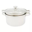 Gold Coast 4 Qt Multi-Cooker Aluminum Stockpot, Pasta Pot Insert and Glass Lid