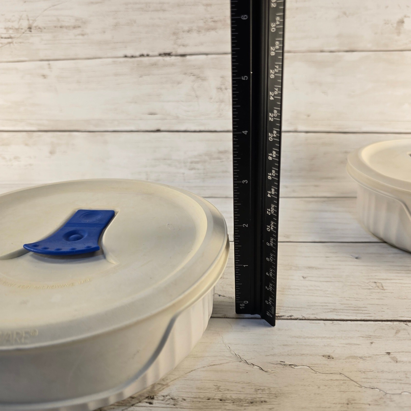 CorningWare French White Stoneware Bowl Set 16oz 24oz with Vented Lids 2pc