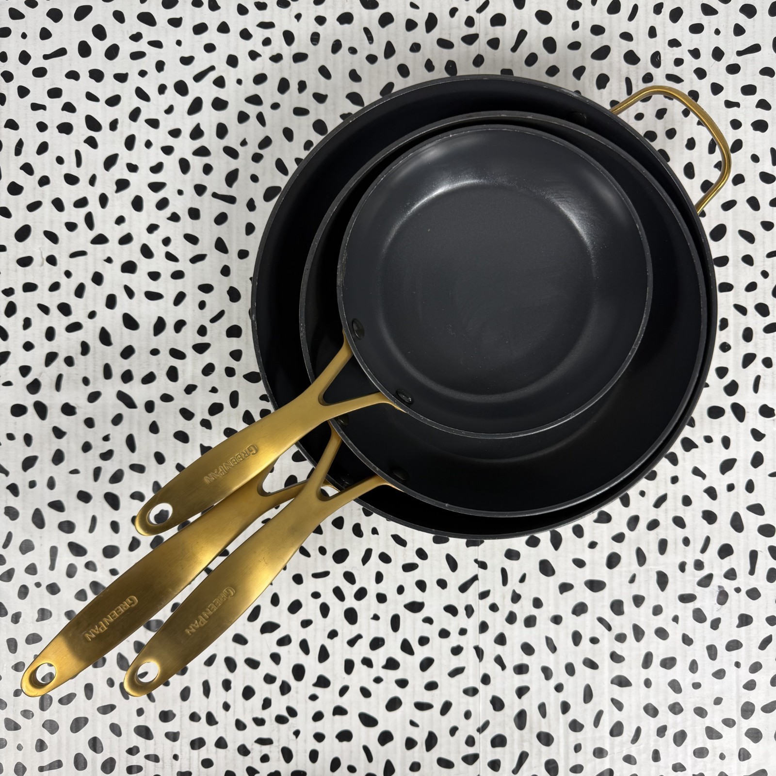 GREENPAN Jewel Pro Ceramic Non-Stick 3-piece Fry Pan Set