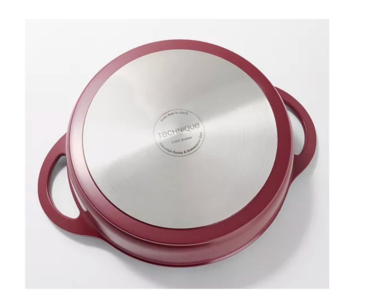 Technique 4.2-qt Nonstick Cast Aluminum Braiser w/ Glass Lid