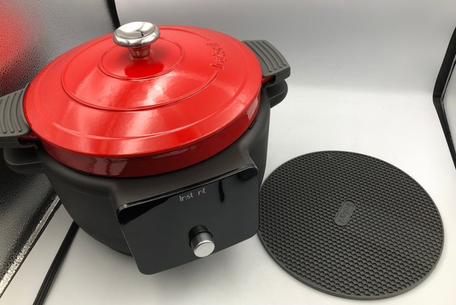 Instant Pot 6Qt Electric Dutch Oven 5-in-1 Red Cast Iron