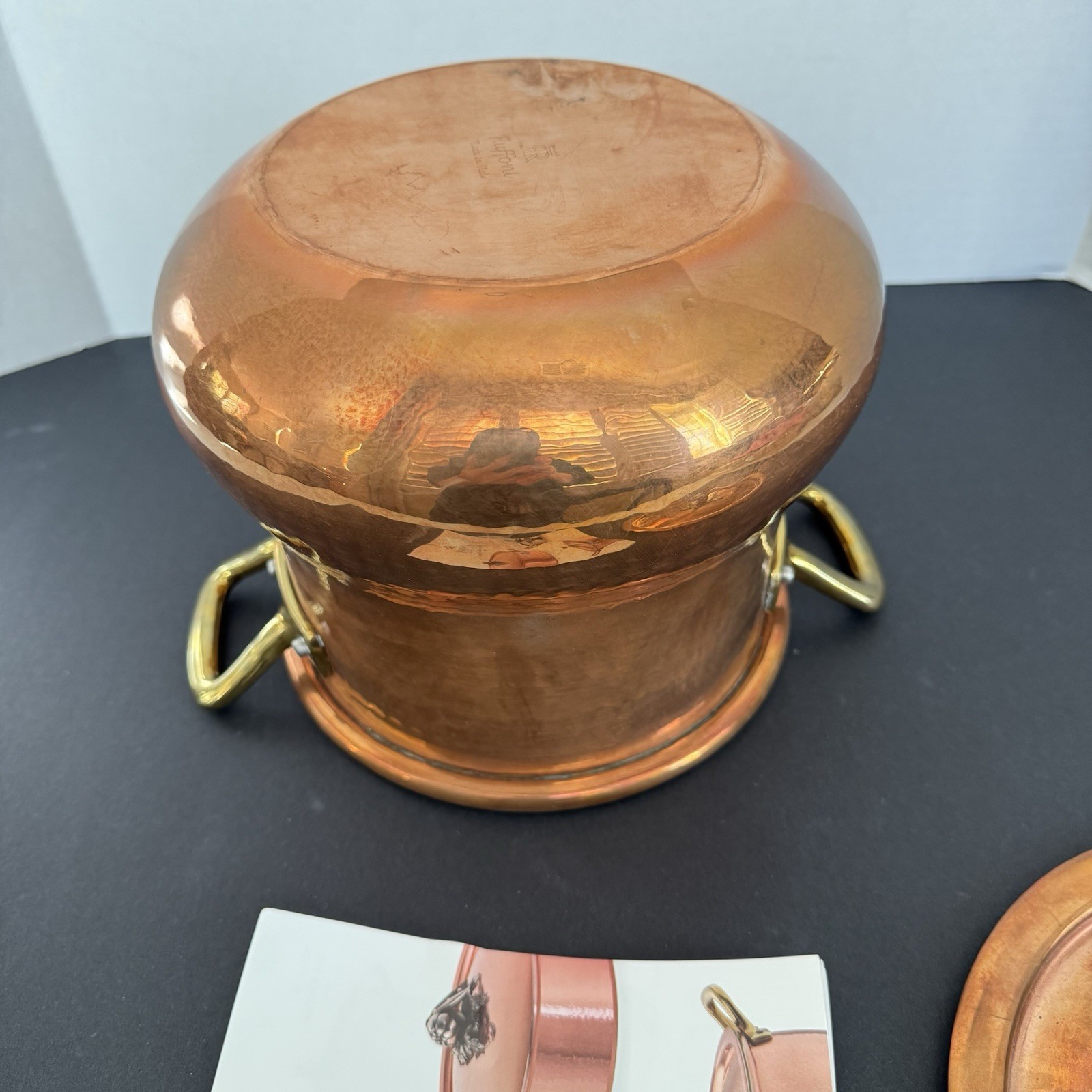 Ruffoni Historia Hammered Copper 5.5 Qt Stock Pot Pineapple Knob ITALY New