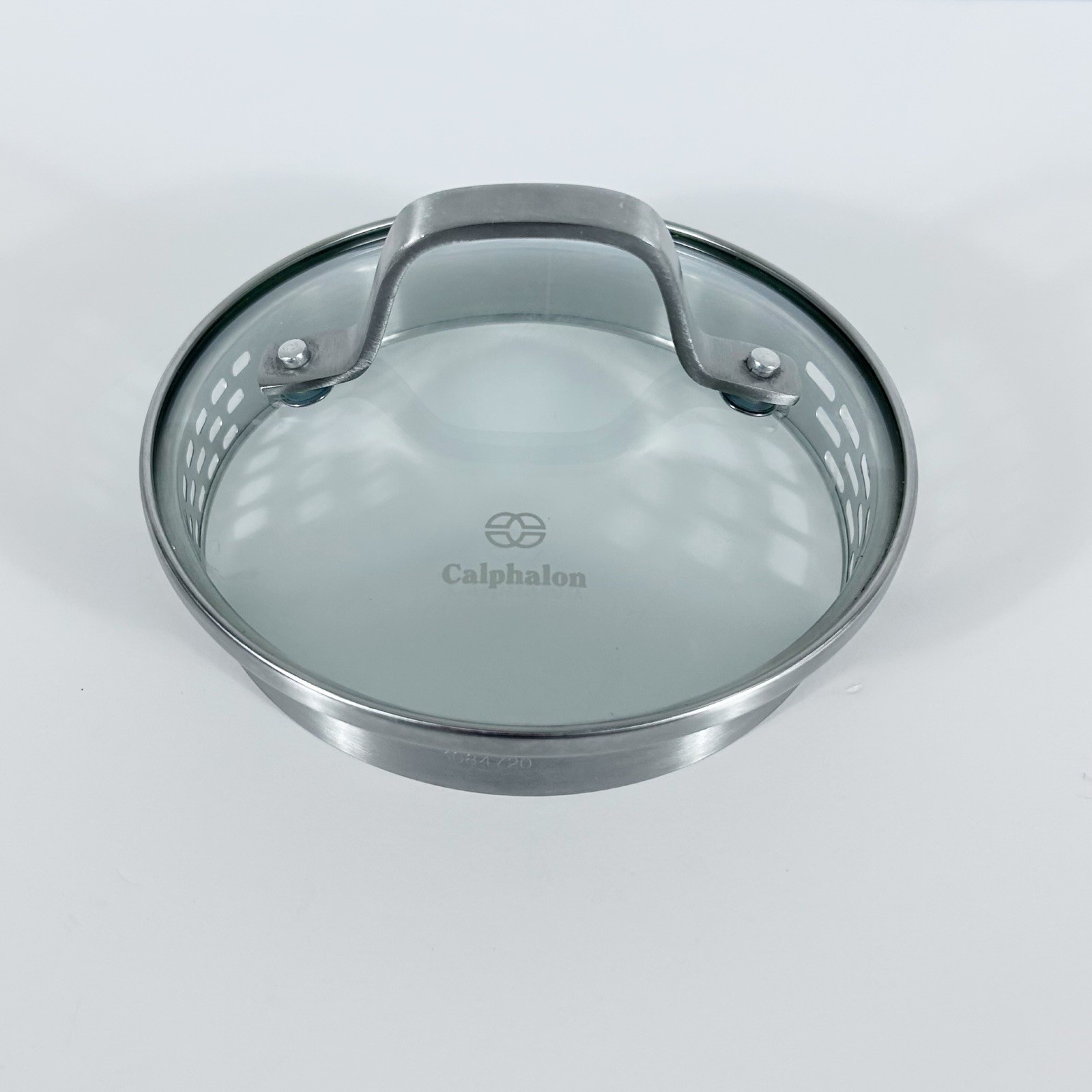 Calphalon Glass Lid w/ Strainer Vent Stainless Rim Replacement Lid Only 5.5″