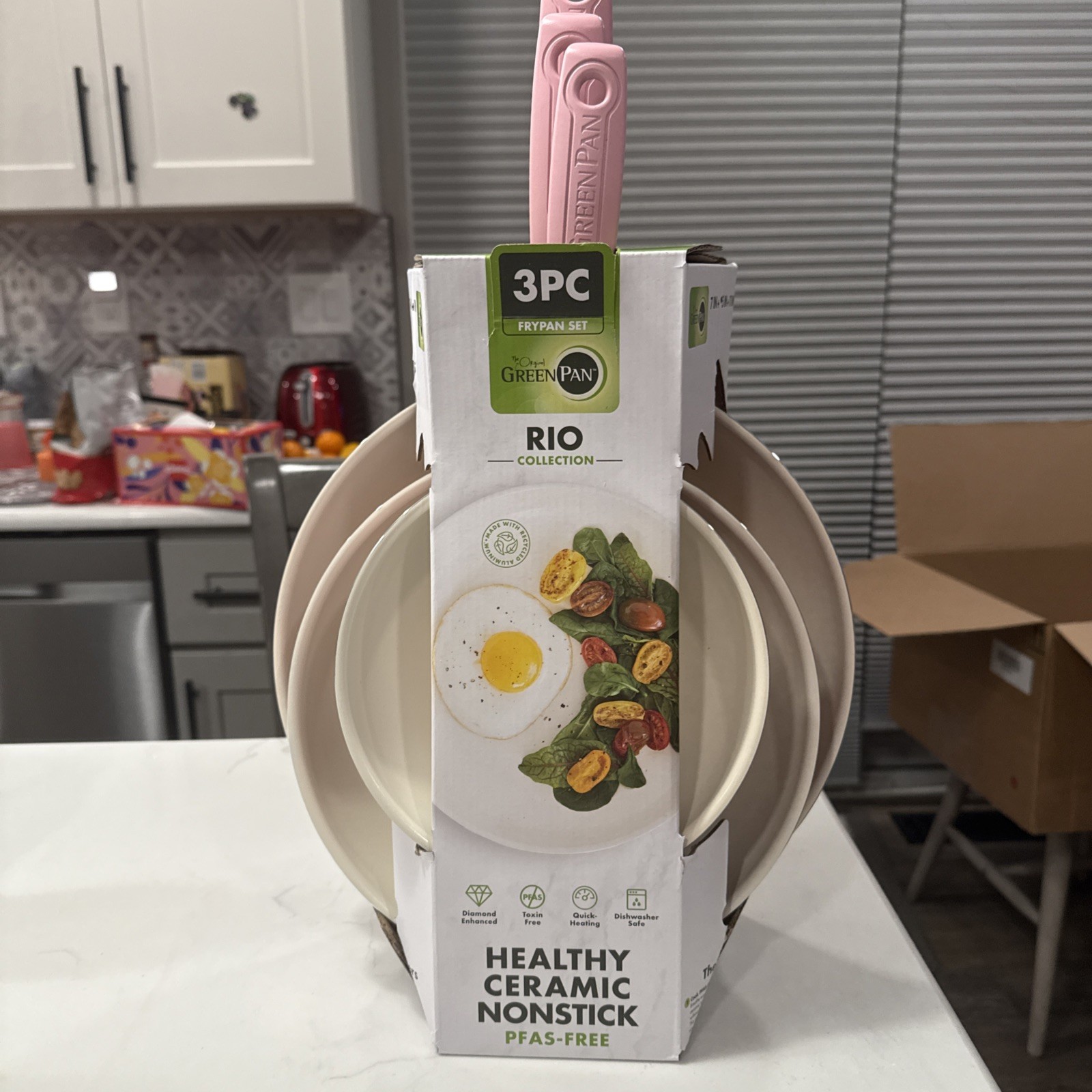 GreenPan Rio 3pk Blush BRAND NEW